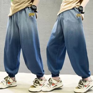 Unlimited X Boys Summer Anti-Mosquito Pants 2024 New Kids Thin Big Kids Summer Jeans Tide