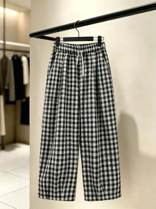 Plaid Lightweight Summer Capri Trousers