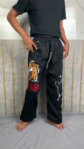 Celana Pakaian Silat Bordir Komprang Pangsi C-10 Motif Gambar Macan Harimau Tebal Ukuran Dewasa