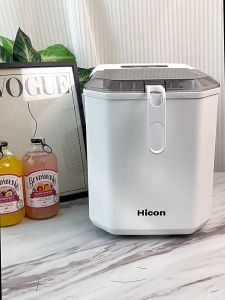Hicon PortableIce Maker Machine - 9 Bullet Ice Cubes in 6-12 Mins 15KG/24H 70 Ice Capacity Low Noise <40dB 90W Energy Saving One-Touch Cleaning 220V for Home Dorm Office Philippines