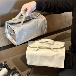 กระเป๋าเครื่องสำอางแบบพกพาความจุขนาดใหญ่ กระเป๋าใส่เครื่องสำอางแบบแยกส่วนได้ กระเป๋าใส่ของใช้ในชีวิตประจำวันสำหรับเด็กผู้หญิง