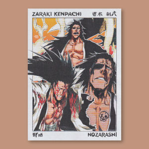 Bleach Anime Hand-Painted Paper Cut Poster Bedroom Wall Decorative Painting Student Dormitory Room Decoration Retro Style