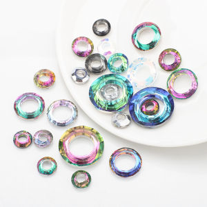 8-20MM 20Pcs Multi Size Large Hole Circle Angel Ring Mixed Color Series Nail Pendant Glass Jewelry Diy Handmade Accessories
