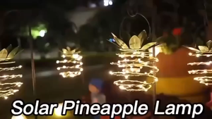 Solar Pineapple Light Creative Outdoor Atmosphere Garden Yard Landscape Decoration LED Hanging Lampu Hiasan