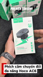 Ổ Cắm Chuyển Đổi Đa Năng Hoco AC6 Chính Hãng