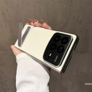 Ultra-Thin Luxury Suede Phone Case for Xiaomi Mix Fold4 with Stand Mens Full Coverage Foldable Screen Protective Shell High-End Feel