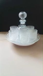 ยกชุด สำหรับสายปาร์ตี้ สาย Hangout ขวดแก้ววิสกี้+แก้วขนาด 100ml.+จานรอง 10 นิ้ว รุ่น 2238 4153 4112