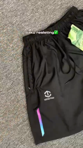 Celana Pendek Olahraga Running dengan Saku Resleting Motif Berwarna Nyaman untuk Lari Gym Volly Futsal