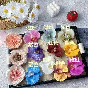 Kẹp Tóc Hoa Giả Du Lịch Biển Phụ Kiện Chụp Ảnh Tạo Không Khí Đồ Trang Trí Đầu Ngọt Ngào Cho Phụ Nữ Đẹp