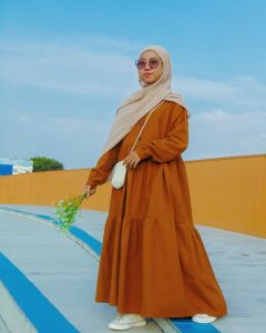 MILEA Dress Daily | Gamis Linen Crinkle Premium | Jumbo | Busui Friendly