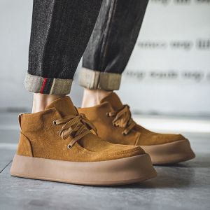 Giày Bốt Martin Nam Mùa Đông Lót Lông Cừu 2025 Giày Bốt Công Sở Thường Ngày Đế Cao Su Bằng Da Lộn