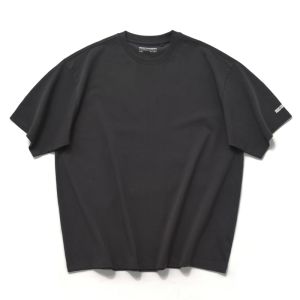 Heavyweight Sorona Antibacterial Cool Feeling Solid Loose round Neck Short Sleeve T-Shirt Base Shirt Cotton Blend Fabric Summer Wear