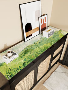 Luxurious Rectangular Leather Tablecloth Oil-resistant Waterproof TV Cabinet Dining Sideboard Modern Simple Style Home Textile