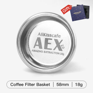58.5MM Espresso Filter Basket AEX 18 22g With Puck Screen For E61 Bottomless Portafilter Barista Tool Coffee Machine Accessories