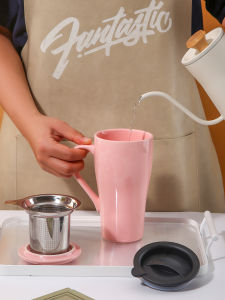 Cốc Cà Phê Gốm Sứ Dung Tích Lớn Có Nắp Cốc Trà Dùng Tại Nhà Văn Phòng Cặp Đôi Cốc Cốc Macaron Phong Cách Bắc Âu Cốc Gốm Sứ