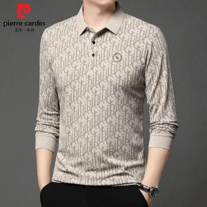 Áo Thun Nam Pierre Cardin Cao Cấp Bằng Lụa Dài Tay Mềm Mại Thân Thiện Với Làn Da Trang Phục Công Sở Thường Ngày Áo Thun Tay Dài Mùa Thu