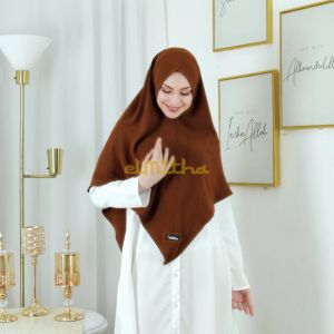 ELMITHA  KHIMAR LANCIP  VAMELLA ( XL ) PAD ANTEM  RAYON CRINKLE AIRFLOW JILBAB HIJAB INSTAN