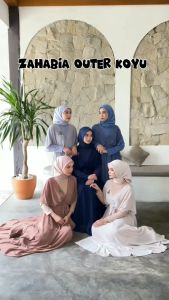 Koyu Hijab Outer Dress Ceruty Armani Premium Zahabia
