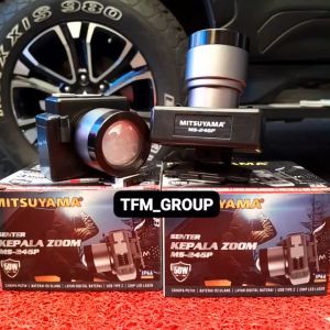 Senter Kepala Zoom Super Terang LED 50Watt Mitsuyama MS-246P Senter Zoom Cahaya Putih Headlamp