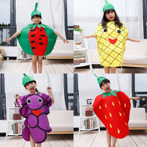 ZEEMIN Halloween Christmas Children Day Cosplay Fruit Costume Funny Holiday Party Cute Clothes Suit Children Performance Overclothes Stage Costume