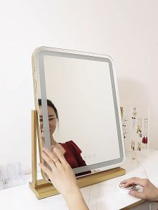 Makeup mirror table type LED with light desktop grooming fill light ins wind bedroom beauty mirror