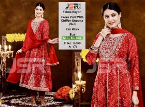 ✈️lndia Dress Fabric Reyon frock-Pent Dupatta Zari Work(set)ชุดเซ็ต3ชิ้น คอตตอลแบรนด์เกรดพรีเมี่ยมจากอินเดีย พร้อมส่ง