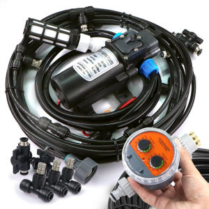 ระบบระบายความร้อนด้วยละอองน้ำในสวนขนาด0.6มม. ชุดจับเวลาวาล์วบอลสูบลมขนาด60W แบบ self-priming