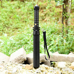 Baseball Bat LED Flashlight Aluminum Alloy Zoomable Powerful Self Defense Tactical Emergency Torch Rechargeable Lamp