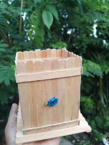 Tempat pensil dari stik es krim/ kerajinan tangan dari stik es krim/ prakarya/ kado unik/ souvernir/ hadiah