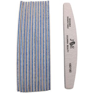 10 Pcs Professional Nail File 100 150 180 240 Grit Unhas De Gel Nail Files Sandpaper Moon Style Acrylic Nail File Art Tools