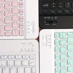 Ultra-thin Wireless Keyboard10-inch Bluetooth-compatible Keyboard Type-C Charging for Tablet PC iOS Android Windows