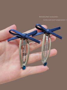 Blue Butterfly Knot Hairpin Womens Hair Accessories BB Clip Everyday Bangs Hair Clip Versatile Hair Decorations Simple Design