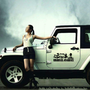 Customizable Personality Text Decal Sticker Off-Road Jeep Wrangler Unlimited Cargo Compartment Hood Decal Car Door Sticker