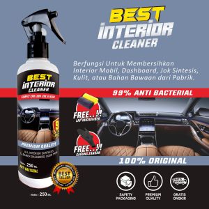 BEST INTERIOR CLEANER PEMBERSIH INTERIOR MOBIL 250ML FREE LAP MICROFIBER