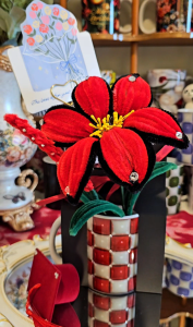 Gifts set Red and White 3d sublimation mug with crystals with card gift box handmade flowers for graduation celebration gift