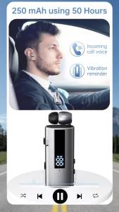 VAORLO | Tai Nghe Không Dây Dành Cho Doanh Nghiệp K92 Lavalier Bluetooth 6.0 30-50 Giờ Cuộc gọi/Nhạc Nhắc Nhở Rung Tai Nghe Khử Tiếng Ồn Có Mic