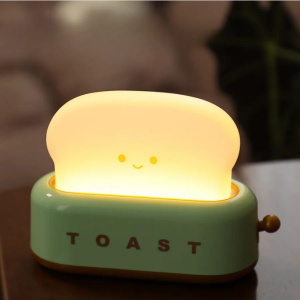 Bread Toast Light Toaster Nightlight: A Creative Rechargeable LED Lamp for Your Bedroom