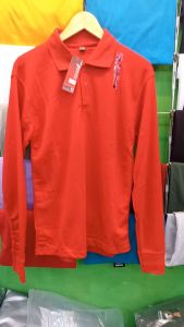Polo Shirt polos pria wanita  lengan panjang Rib seragam sporty dan casual termurah dan terlaris