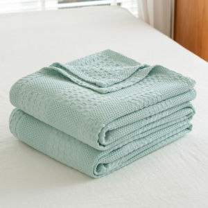 Summer Class A Waffle Air Conditioning Blanket Soft 100% Cotton Gauze Blankets Multifunctional Sofa Throws Nap Bedspread