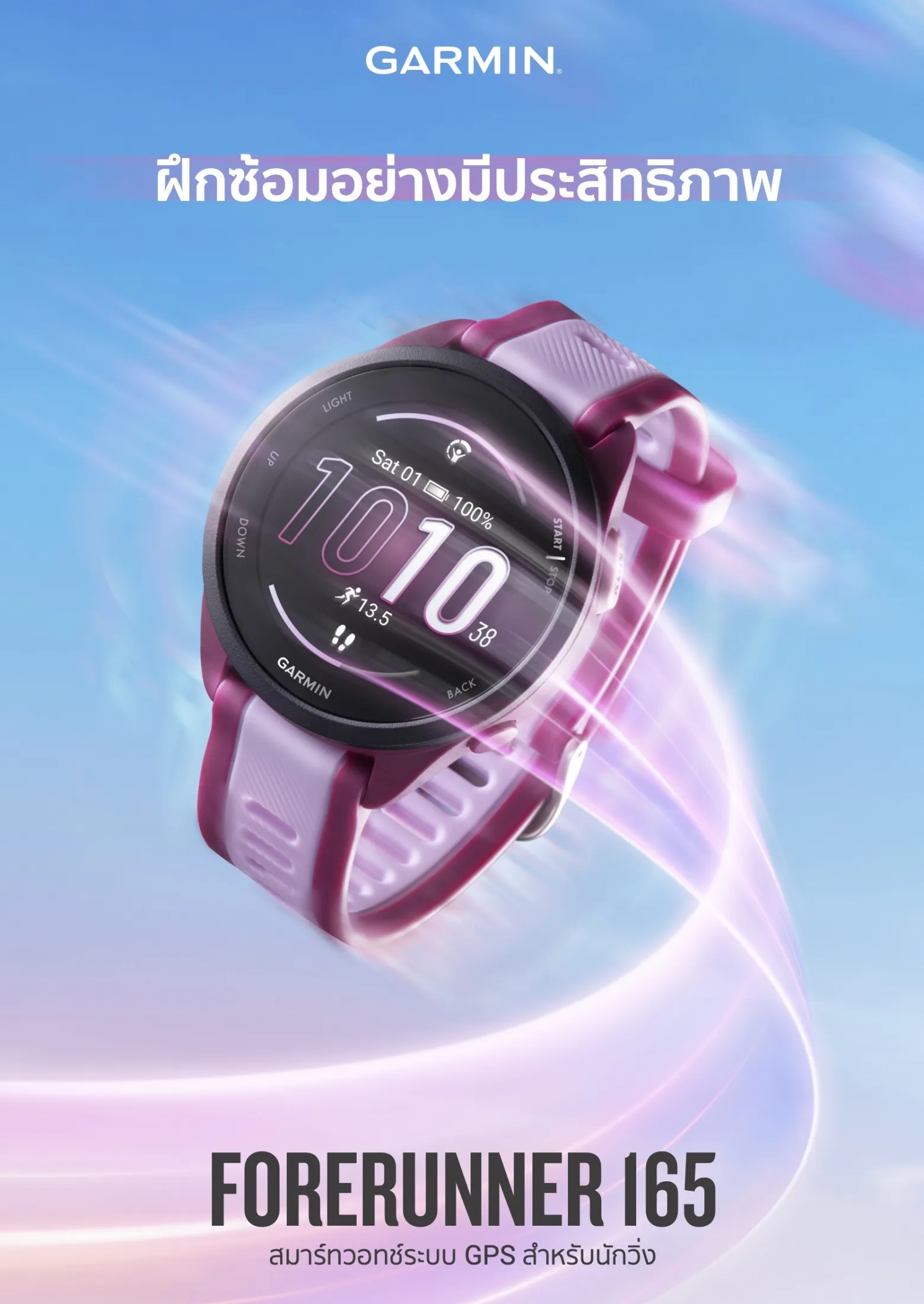 Garmin Forerunner 165 นาฬิกาสมาร์ทวอทช์ ประกันศูนย์ไทย 2 ปี