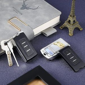 1pcs Mini Portable Gram Scale 200g/ 0.01g Mini Digital Pocket Scale Car Key Shape Electronic Scale with Battery for Jewelry Food
