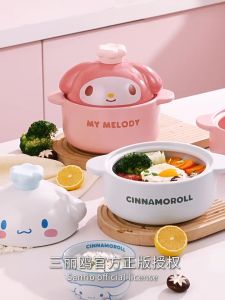 SG Seller Melody Cinnamoroll Sanrio Ceramic Casserole 2L Household Ceramic High Temperature Stew Pot Gas Stove Claypot
