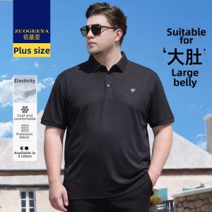 Zuogeeya | Summer Short Sleeve Business Polo Shirt For Plus Size Men