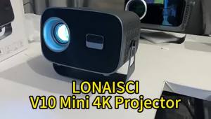 LONAISCI V10 Mini Projector Newly Upgraded With Android 13 2+16G HD 1080P Electric Focusing Automatic Keystone Correction Built In Netflix Youtube Play Store Shipped From Local Warehouse In SG