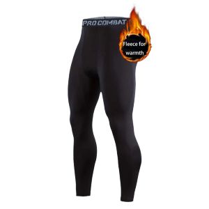 Mens Tight and Warm Sports Leggings Quick Drying Compression Fitness Pants and Sportswear for Autumn and Winter