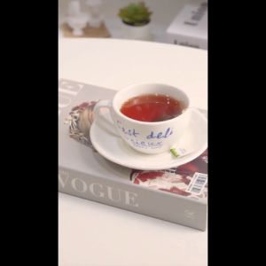 Cest Deli Set Cangkir Teh Kopi Susu/Tea Cup Saucer Set Ala Italian Cafe Restoran/Gelas Minum dan Tatakan Aesthetic ala Korea Homecafe