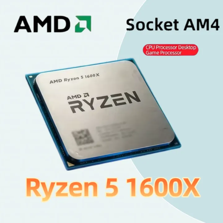 AMD | 2026 AMD R5 1600X Six-Core Twelve-Thread 3.6 GHz CPU 95W L3=16M Socket AM4 AMD Ryzen 5 1600X