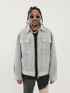 Vibe Style Mens Retro Suede Collar Jacket Loose Casual Zipper Pure Color American Brand Fashion Outerwear for Teens