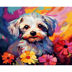 BILIBILI | Paint By Numbers for Adults Diy Acrylic Painting Field Dog Paint By Numbers Kits on Canvas for Home Wall Decor