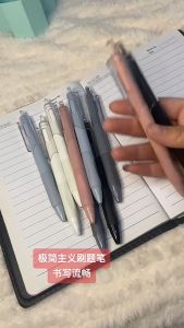 50pcs Press Pen Gel Pen 0.5mm Black Ink Retractable Pen Writing Ballpen sign pen with Refill